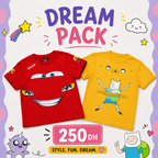 Pack Tshirt McQueen  + tshirt adventure time
